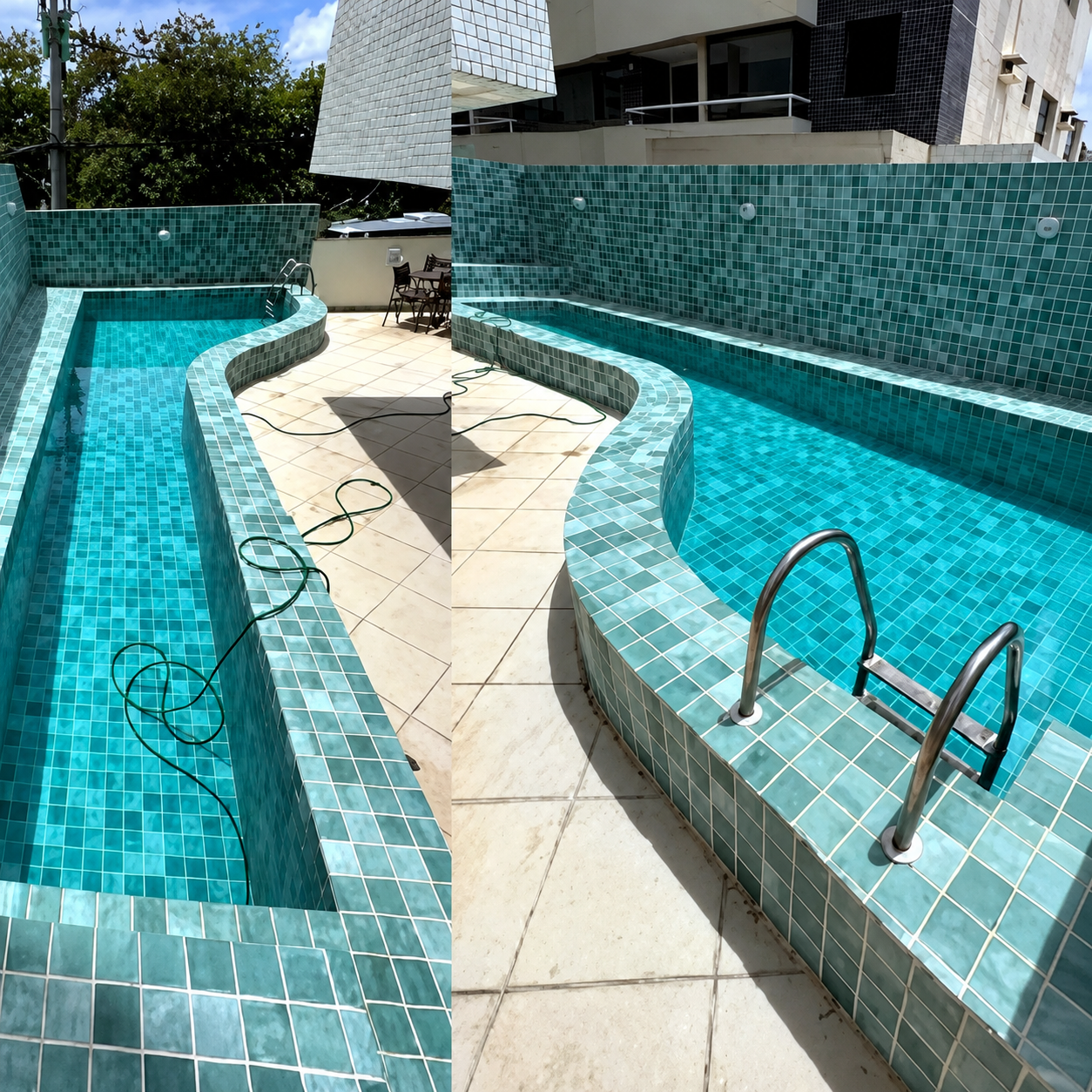 Reforma de piscina com impermeabilização
